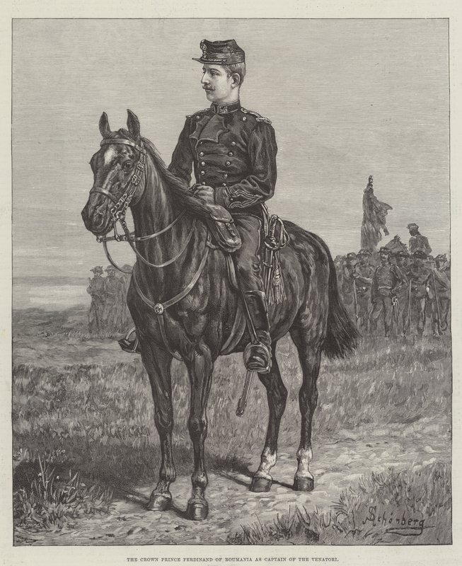 Venatori Kaptanı olarak Romanya Veliaht Prensi Ferdinand by Johann Nepomuk Schonberg