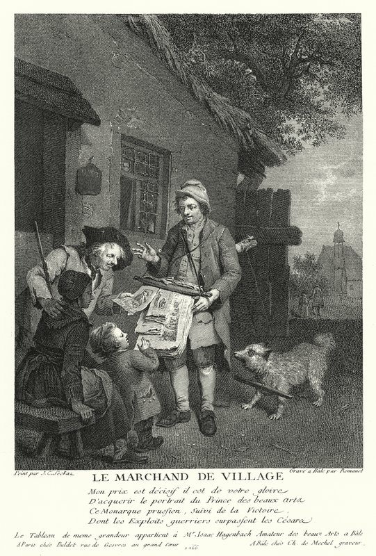 Köy Tüccarı (gravür) by Johann Conrad Seekatz