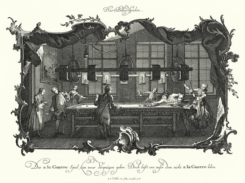 Bilardo Oyunu (gravür) by Johann Esaias Nilson