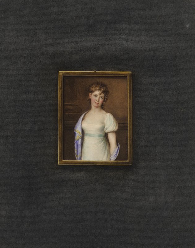 Bilinmeyen bir genç kadının portresi by Johann Friedrich Leybold
