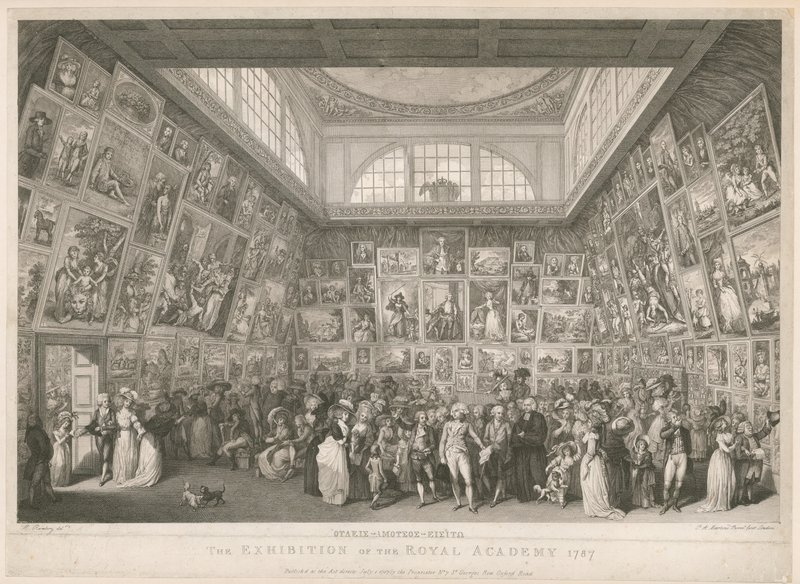 Kraliyet Akademisi 1787 Sergisi by Johann Heinrich Ramberg