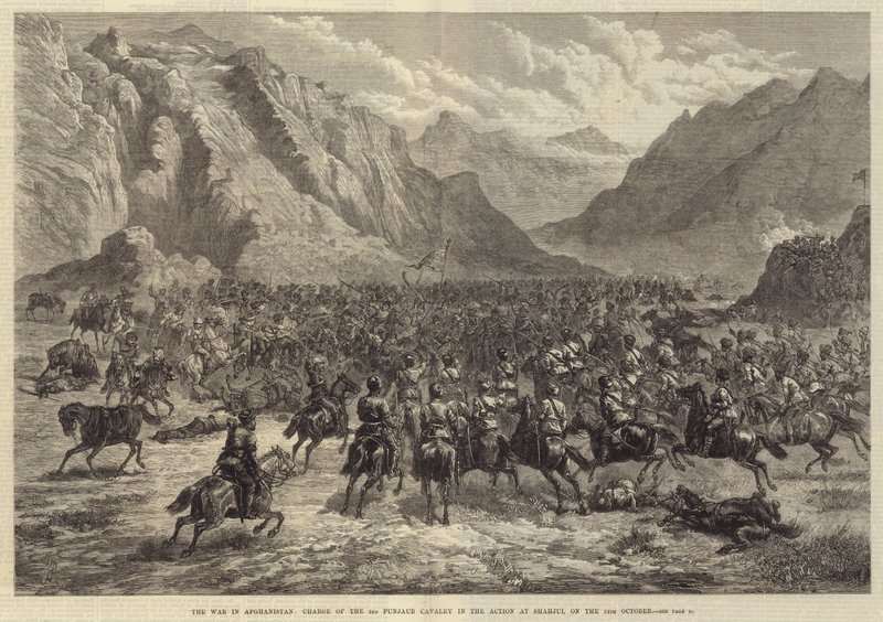Afganistan'daki Savaş, 2. Punjaub Süvari'nin Shahjui'deki Eylemde Sorumluluğu, 24 Ekim'de by Johann Nepomuk Schonberg