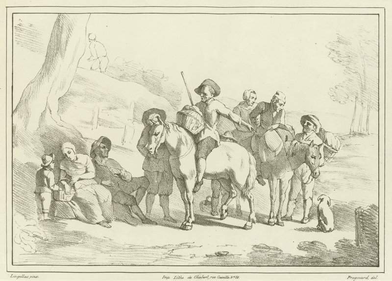 Pazara giderken dinlenen köylüler by Johannes Lingelbach