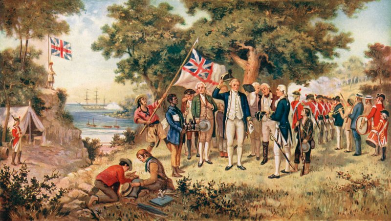 Kaptan Cook, İngiliz Kraliyet Adına Avustralya Kıtasını Ele Geçiriyor, 1770 by John Alexander after Gilfillan