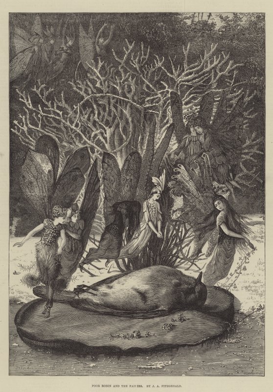 Zavallı Robin ve Periler by John Anster Fitzgerald