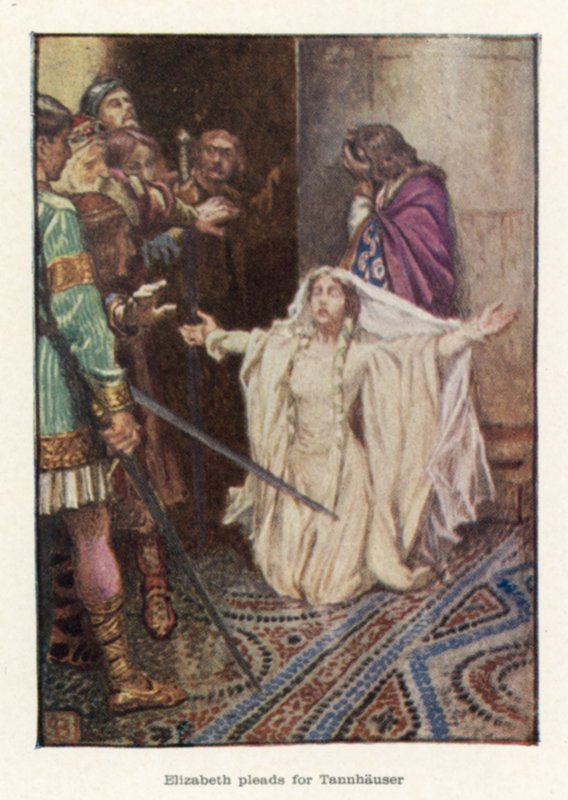 Elizabeth Tannhauser için yalvarıyor by John Byam Liston Shaw