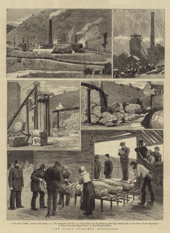 Risca Colliery Patlaması by John Charles Dollman