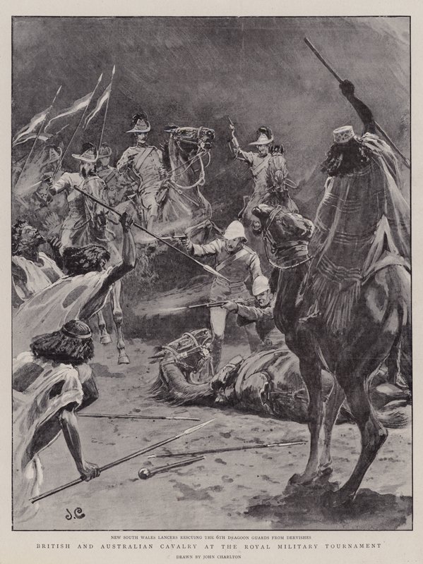 Kraliyet Askeri Turnuvasında İngiliz ve Avustralya Süvarileri by John Charlton