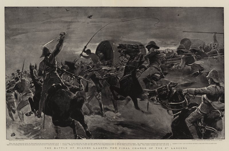 Elands Laagte Savaşı, 5. Mızraklıların Son Hücumu by John Charlton