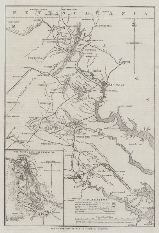 Virginia'daki Savaş Koltuğu Haritası by John Dower