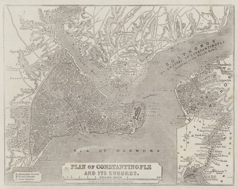 Konstantinopolis Planı ve Banliyöleri by John Dower