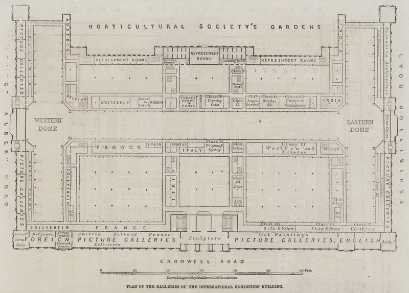 Uluslararası Sergi Binası Galerilerinin Planı by John Dower