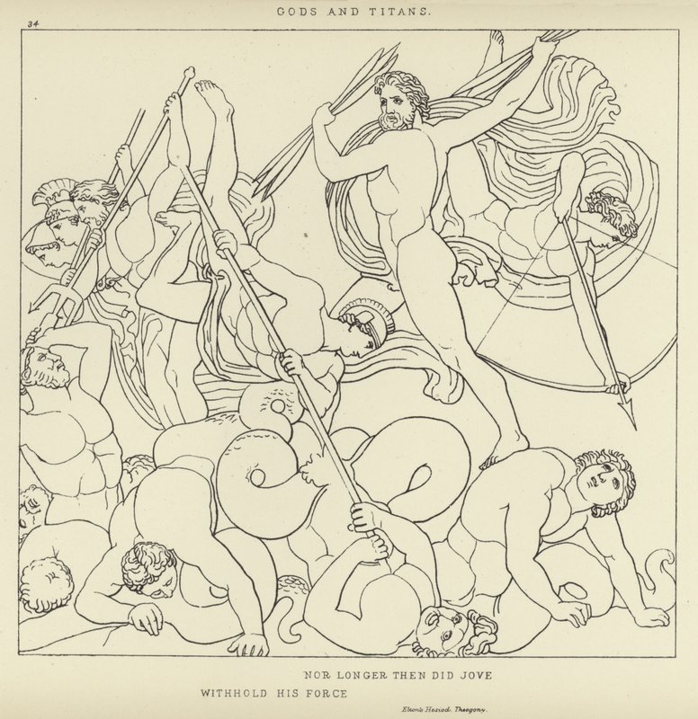 Tanrılar ve Titanlar by John Flaxman