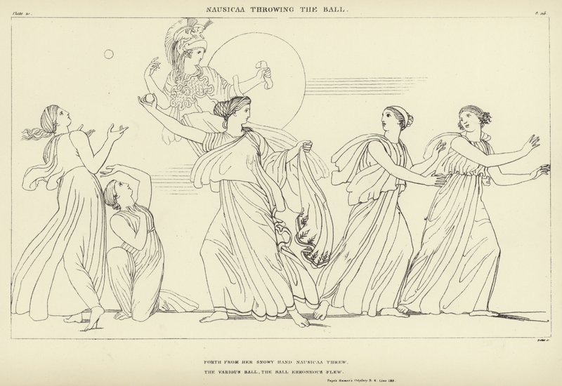 Nausicaa Topu Atıyor by John Flaxman