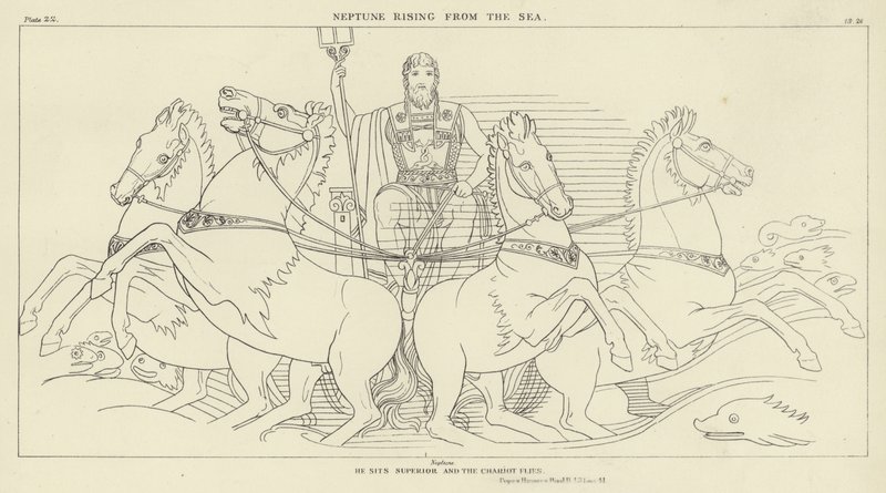 Denizden yükselen Neptün by John Flaxman