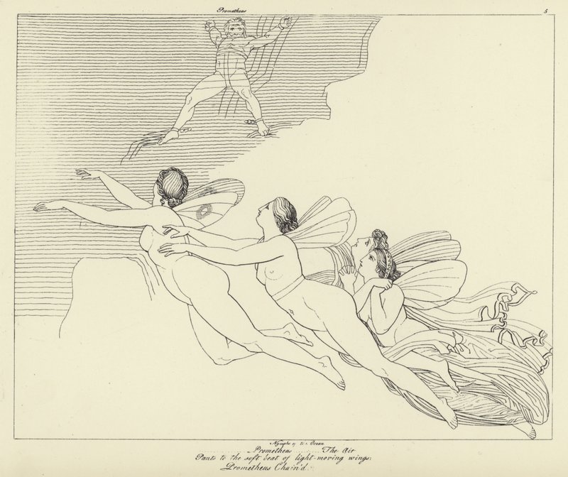 Prometheus Chained  by John Flaxman