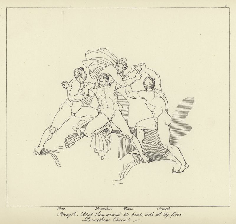 Prometheus Chained  by John Flaxman