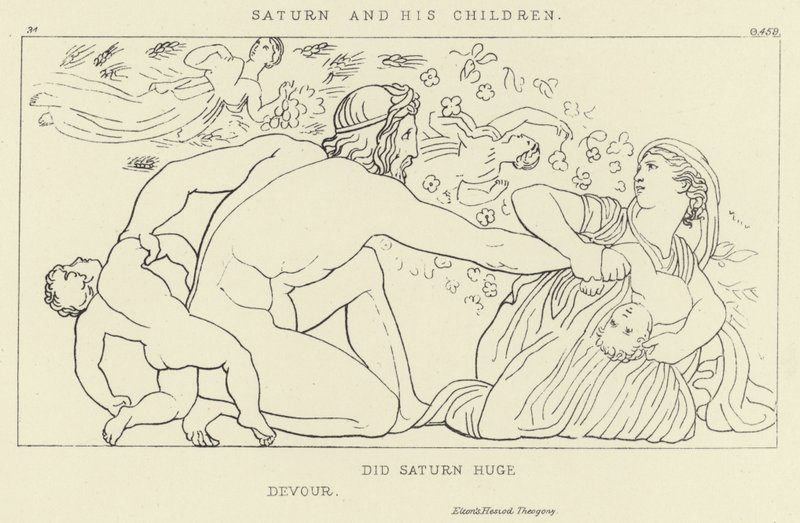 Saturn and his Children  by John Flaxman