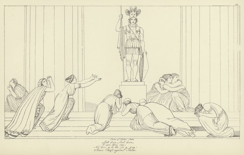 Seven Chiefs against Thebes  by John Flaxman