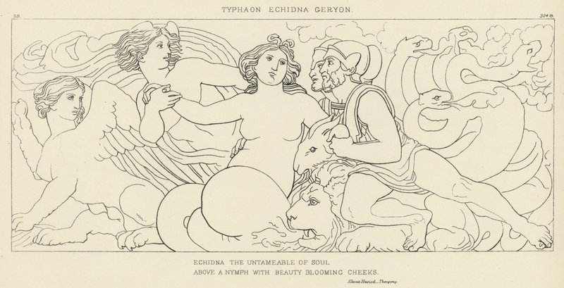 Tayfa, Echidna, Geryon by John Flaxman