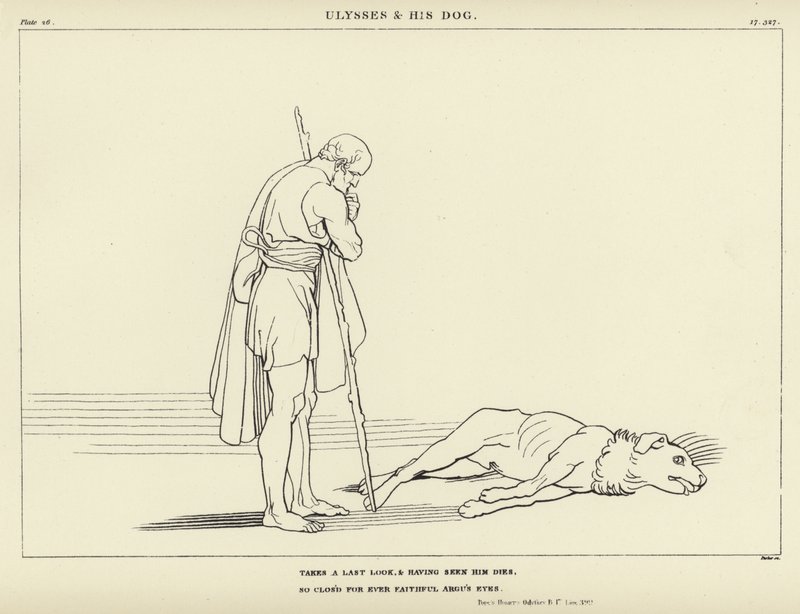 Ulysses ve Köpeği by John Flaxman