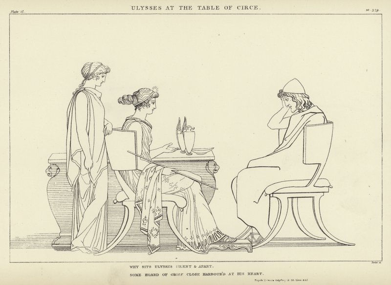 Ulysses Circe Masasında by John Flaxman