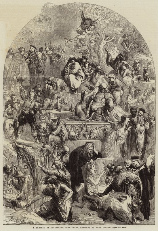 Shakespeare Karakterlerinden Bir Tablo by John Gilbert