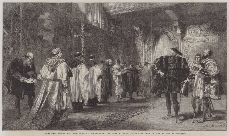 Kardinal Wolsey ve Buckingham Dükü by John Gilbert