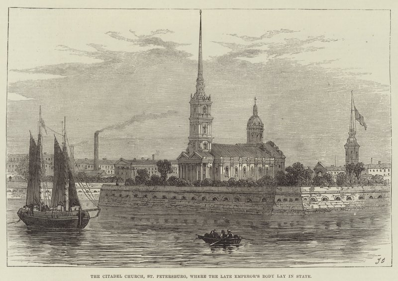 Hisar Kilisesi, St Petersburg, İmparatorun Cesedinin Devlette Yattığı Yer by John Gilbert