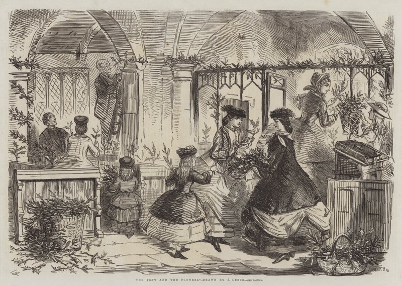 Yazı Tipi ve Çiçekler by John Leech