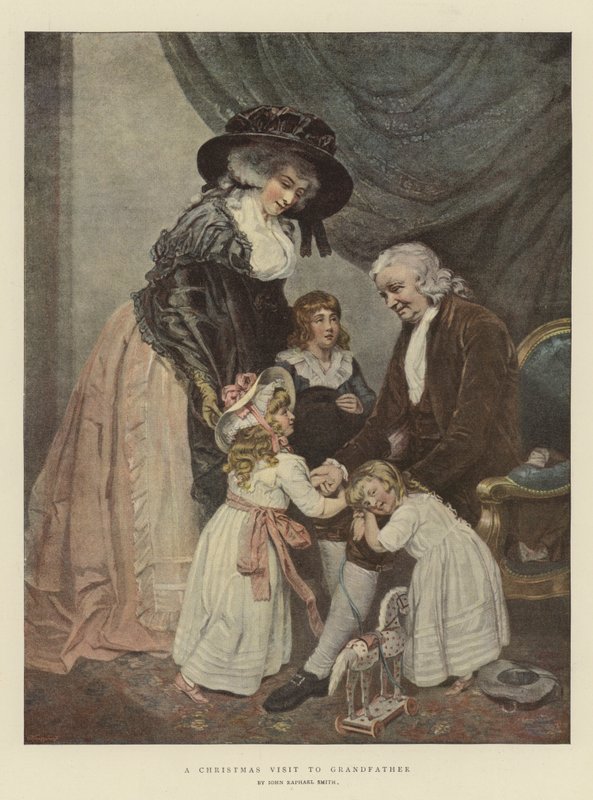 Büyükbabaya Noel Ziyareti (chromolitho) by John Raphael Smith