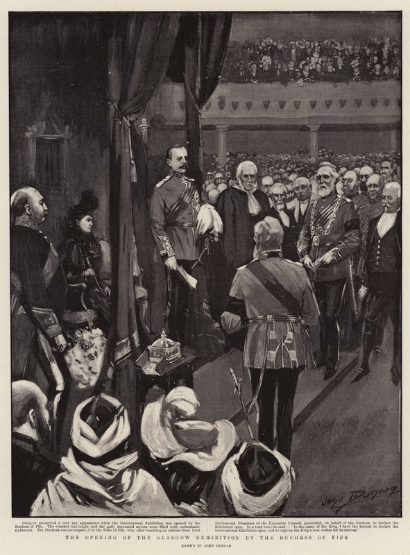 Fife Düşesi tarafından Glasgow Sergisinin Açılışı by after John Duncan