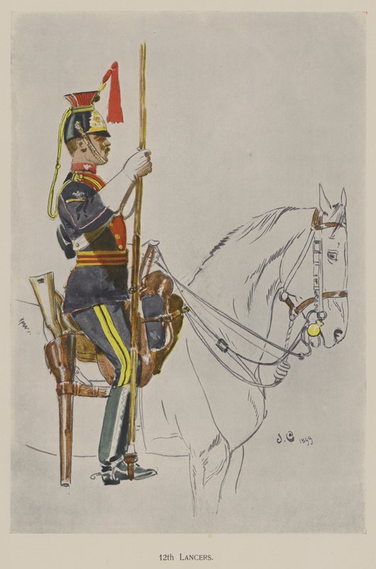 12. Lancers (renkli taş) by John (after) Charlton