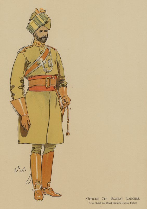 Memur 7 Bombay Lancers (renkli taş) by John (after) Charlton