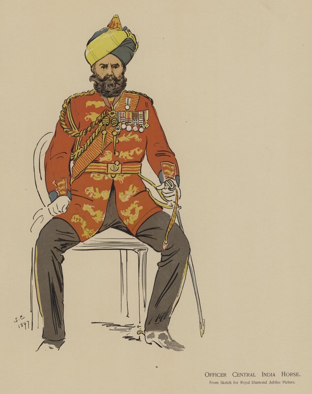 Memur Orta Hindistan Atı (renkli taş) by John (after) Charlton