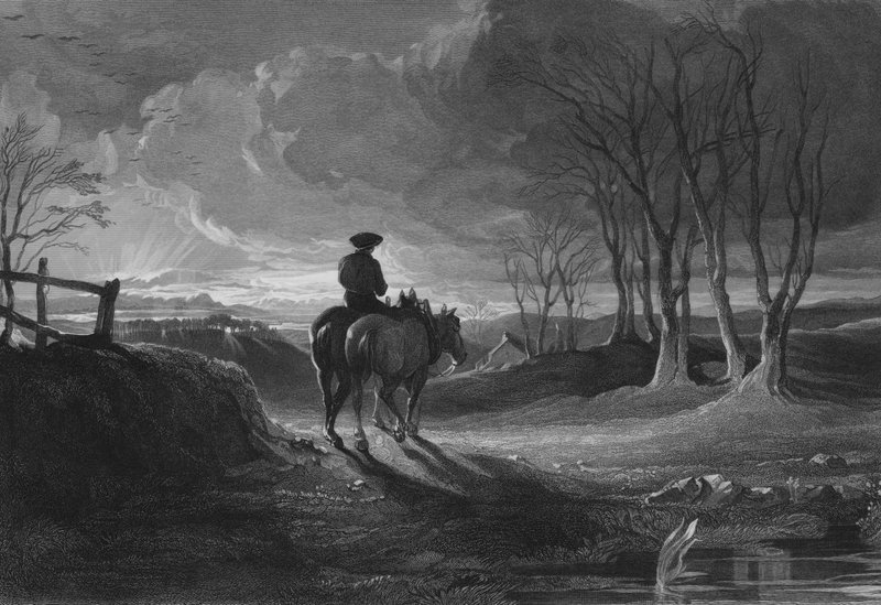 Robert Burns, Verse II (gravür) tarafından The Cottar