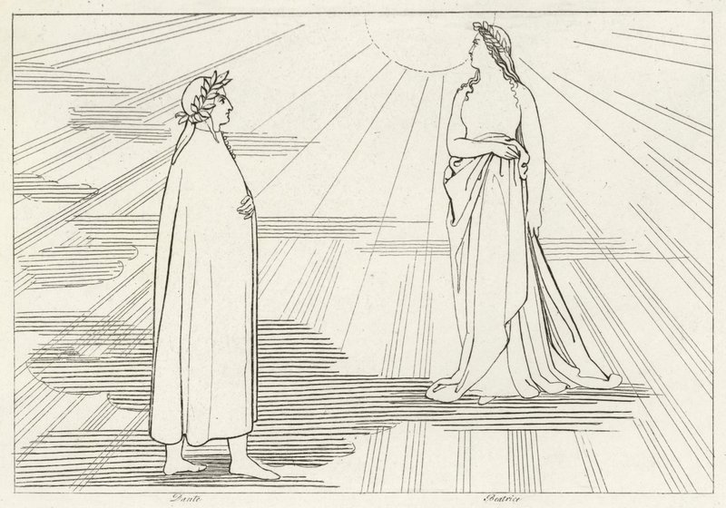 İlk Cennete Yükseliş, Cennet, Canto 1 (gravür) by John (after) Flaxman