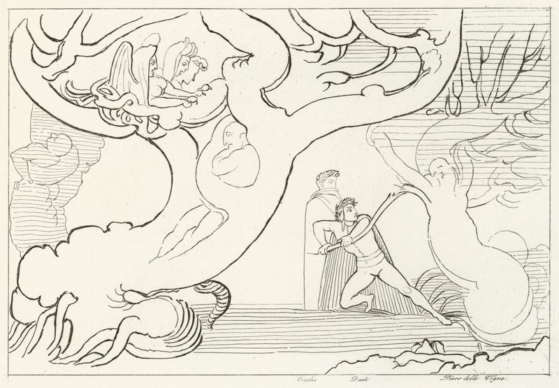 Harpies Ormanı, Cehennem, Canto 13 (gravür) by John (after) Flaxman