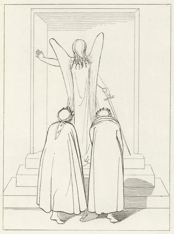 Araf Kapısı, Araf, Canto 9 (gravür) by John (after) Flaxman