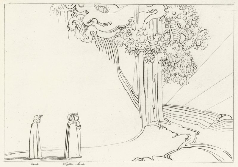 Intemperance Bölgesi, Araf, Canto 22 (gravür) by John (after) Flaxman