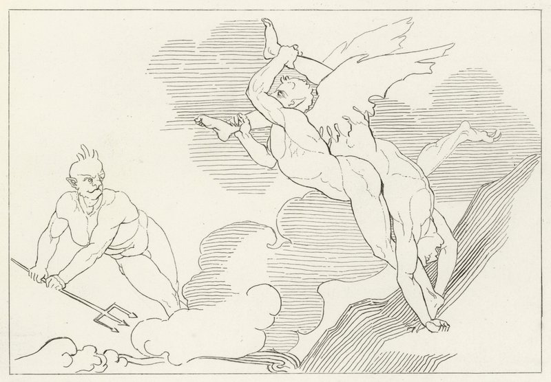 Malebolge Zirvesi, Cehennem, Canto 21 (gravür) by John (after) Flaxman