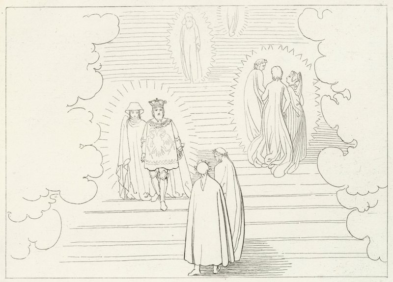 Göksel Basamaklar, Cennet, Canto 21 (gravür) by John (after) Flaxman