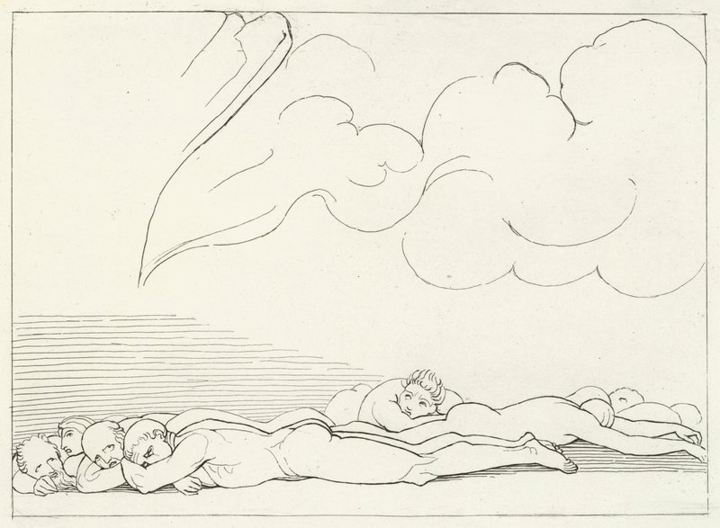 Deprem, Araf, Canto 20 (gravür) by John (after) Flaxman