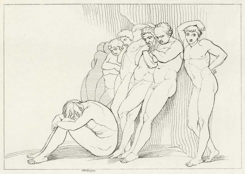 İhmalkar, Araf, Canto 4 (gravür) by John (after) Flaxman