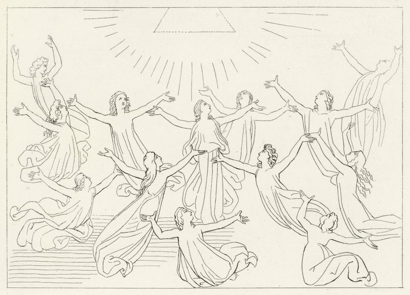 Dokuzuncu Küre, Cennet, Canto 27 (gravür) by John (after) Flaxman