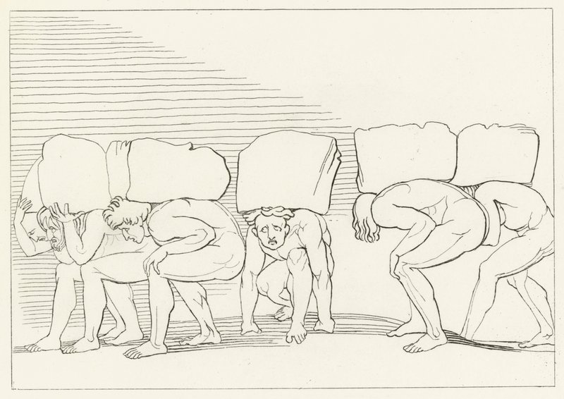 Gururlu, Araf, Canto 11 (gravür) by John (after) Flaxman