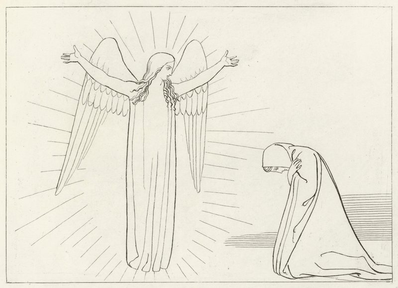 Selamlama, Araf, Canto 10 (gravür) by John (after) Flaxman