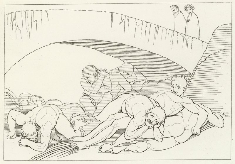 Hastalık Vadisi, Cehennem, Canto 29 (gravür) by John (after) Flaxman