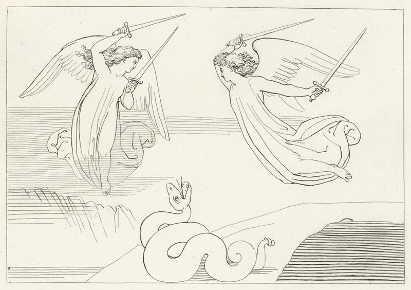 Vadi, Araf, Canto 8 (gravür) by John (after) Flaxman