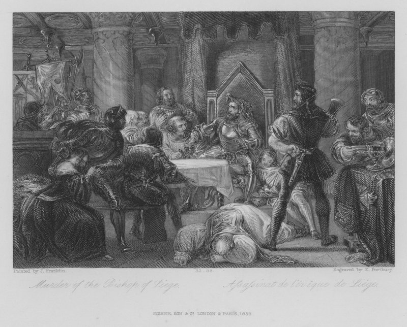 Liege Piskoposu Cinayeti (gravür) by John (after) Gilbert
